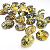 "Earth Stone" Green Amber Free Shape Cabochons